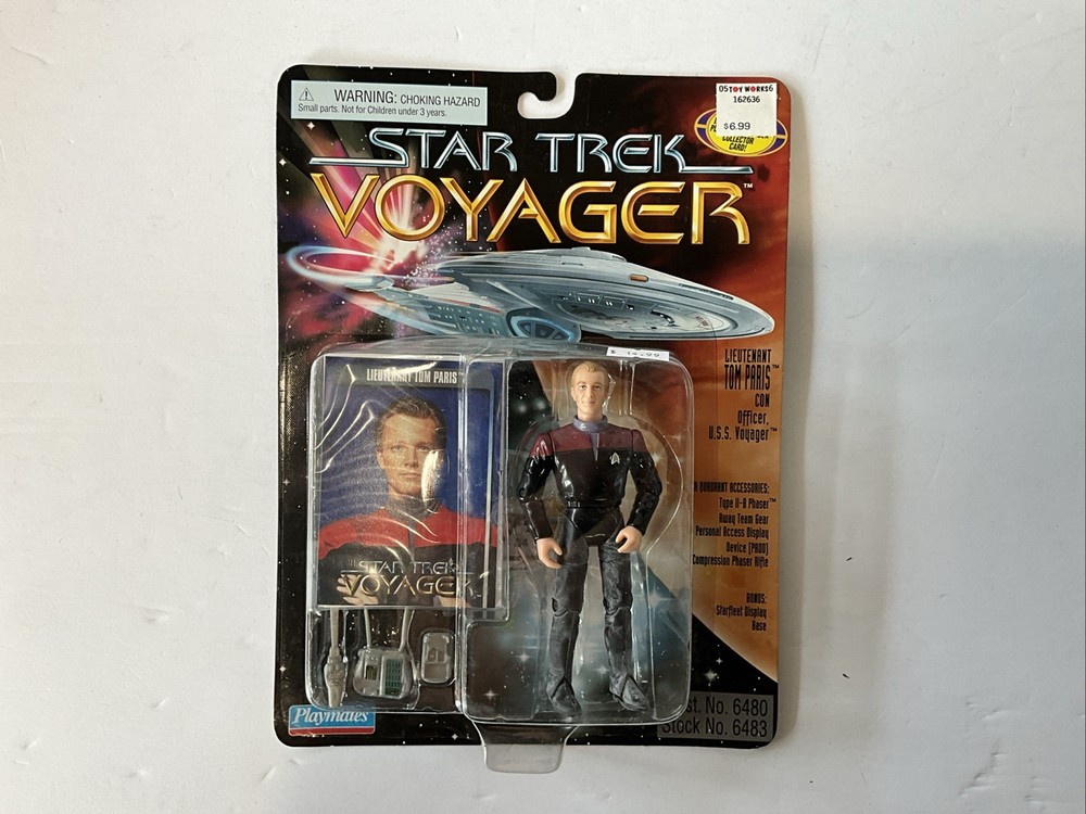 Star Trek Voyager Tom Paris 5″ Action Figure 1995 Playmates Toys NIB