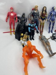 Lot of 14 Action Figures Marvel, DC, Power Rangers, Transformers Toy Bundle
