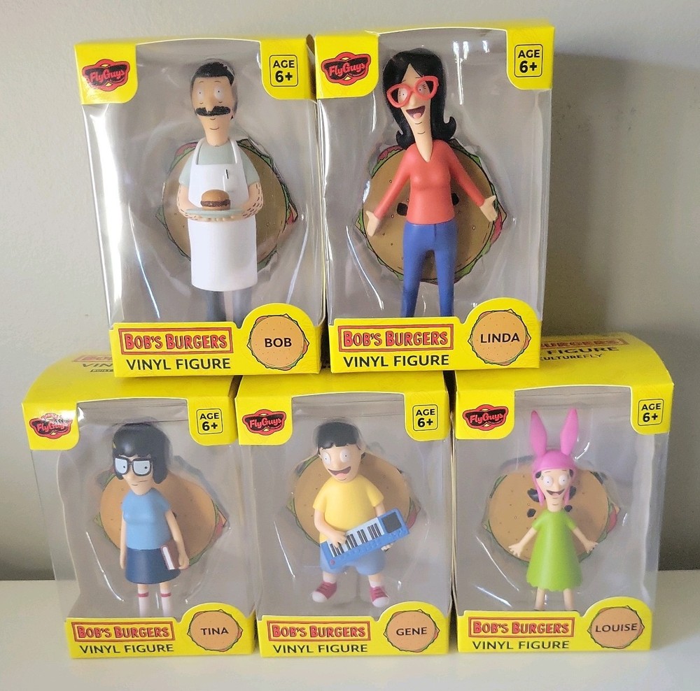 Bob’s Burgers 4″ Figures By Culturefly SET OF 5 Tina Louise Gene Linda Bob NEW