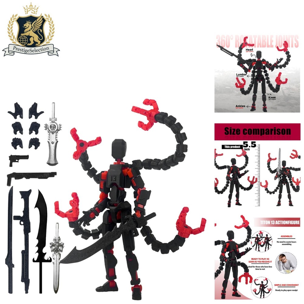 Collectors Favorite: Multi-Articular 3D Printed Robot Action Figure for Ages 3+