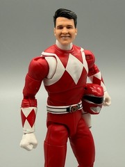 JASON smiling head sculpt Power Rangers MMPR Lightning from SDCC 2-Pack gold red