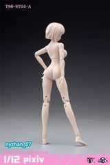 86TOYS 1/12 T86-ST04-A Pale Super Large Bust 6″ Female Action Figure Body w/Head