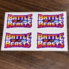 Battle Beasts Logo Vinyl Decal Sticker 4 Pack White Background