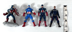 Lot of 4 Captain America 4″ Figures Hasbro Avengers MCU Marvel Disney Infinity