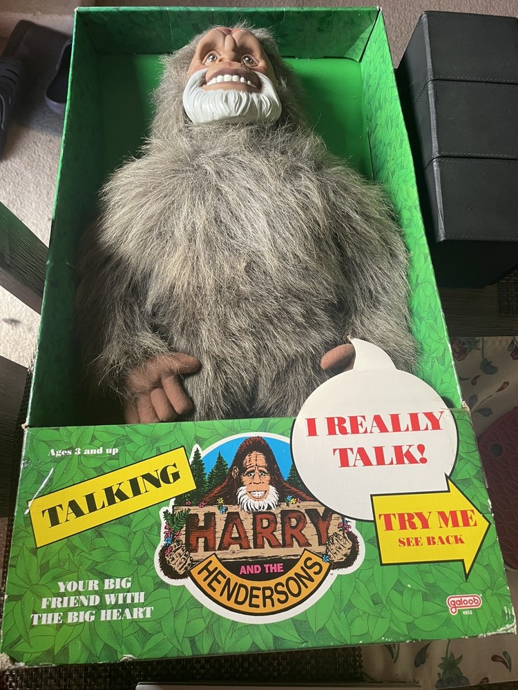 RARE VINTAGE TALKING HARRY & THE HENDERSONS PLUSH Doll 24″