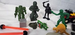 Mixed lot of Varies Weapons and Lego Parts Action Figures