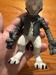 2001 American McGee Alice White Rabbit Figure Black Coat No Clock