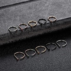 Unisex Fake Nose Ring Clip, Stainless Steel Septum Earrings Punk Fashion Body Je