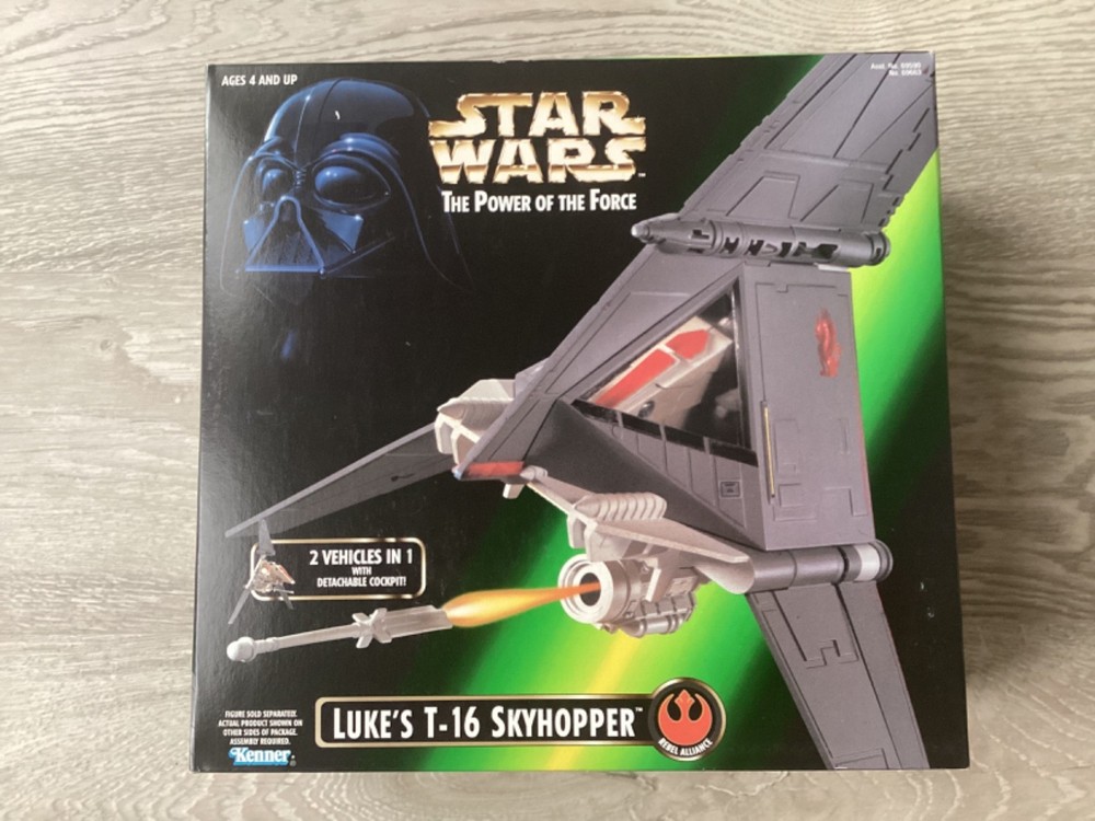 VINTAGE 1996 Kenner Star Wars Power of the Force POTF Luke’s T-16 Skyhopper Ship