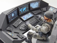 Custom 1:12 Scale Computer Operator Control Station Diorama Prop Set 6″ GI JOE