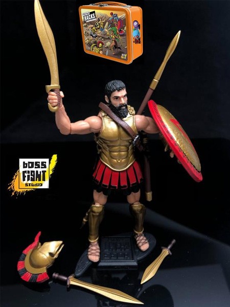 Boss Fight Studio Vitruvian H.A.C.K.S. Leonidas Version 2 Figure & Lunchbox New
