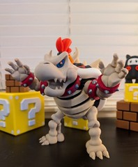 Epic 10” Dry Bowser – 3D Printed Skeleton King – Mario Collector’s Must-Have!