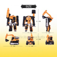 Tobot V Rocky Athlon Vehicle Transforming Robot Excavator Action Figure Toy