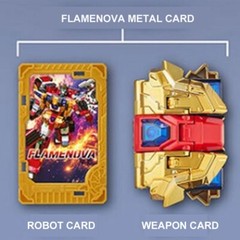 Metal Cardbot S FLAMENOVA Fire Car Transformer Robot Toy 2025 Flame Nova, 14+