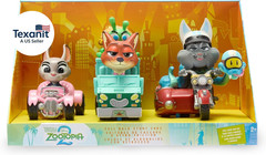 Official Zootopia 2 Pullback Stunt Vehicles Set – 3-Vehicle Set with Judy Hopps,
