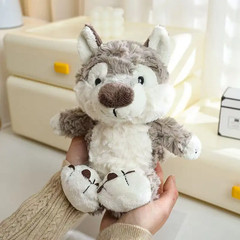 Grey Wolf Plush Toy Kawaii Soft Stuffed Animal Pillow Birthday Gift