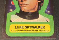 VTG STAR WARS TRADING CARD LOT LUKE SKYWALKER RC BLUE BORDER #1,STICKER 1977 RED