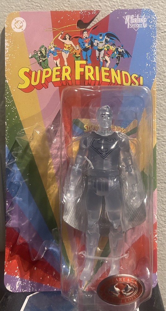 McFarlane DC Super Friends Wave 16 SUPERMAN Crystallized Platinum Edition NEW