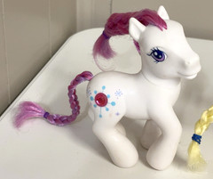 My Little Pony Figures Mix Lot of 14 Brushable Hair Various Sizes With Cart Gift
