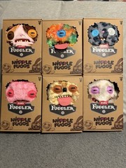 Lot of 6 Fuggler Nipple Fuggs Funny Ugly Monster 9″ Plush Toy Complete Set ✅ Out
