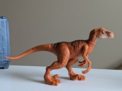 Mattel Jurassic Park World Legacy Velociraptor + Cage Dinosaur Dominon Lot