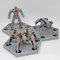 Hexa Base for 1:12 Scale Action Figures | Robot Mech Fortress | 3D Printed Toy