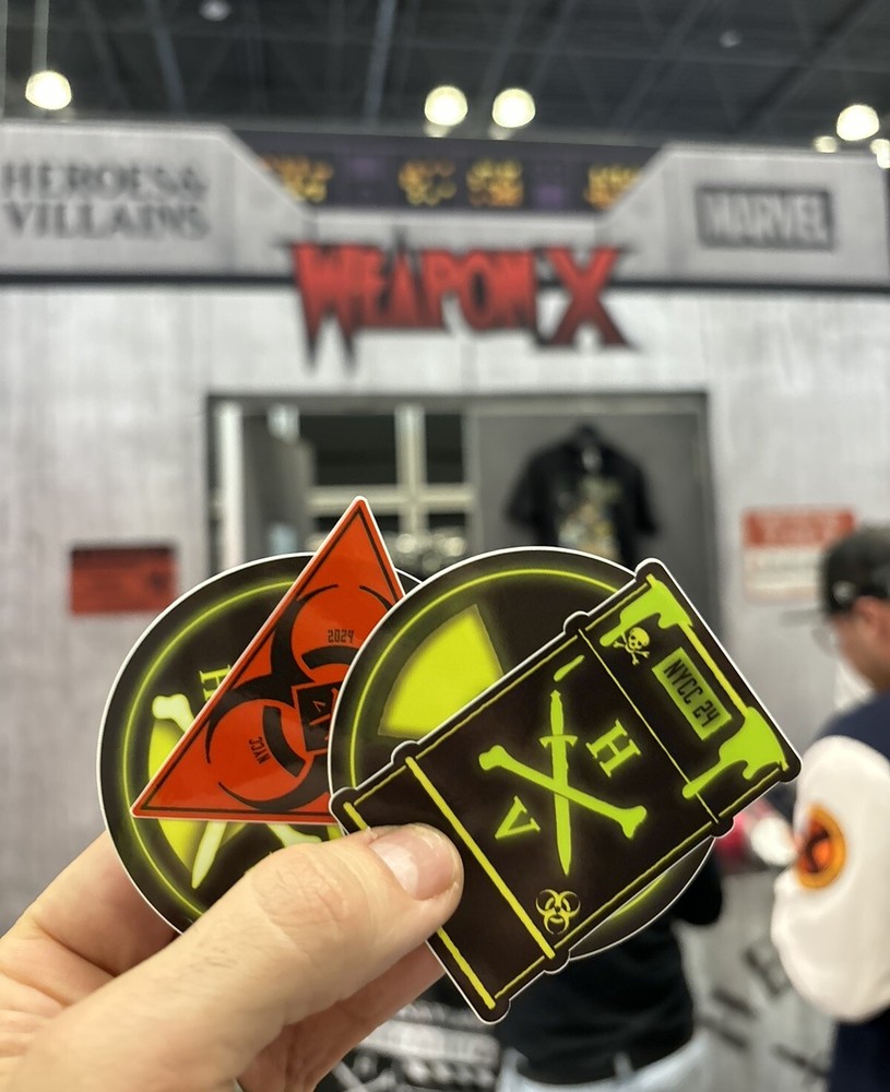 Marvel Wolverine Weapon X New York Comic Con 4 Sticker Lot 2024 NYCC Exclusive