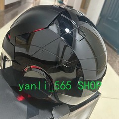 Full Black Iron Man 1:1 MK5 Jarvis Deformable Voice Control Wearable Helmet Mask