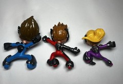 Ninja kidz Clubz Kids Action Figure Lot Of 3 cyber
