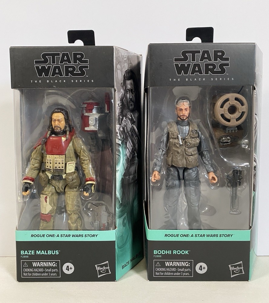 Star Wars Black Series BODHI ROOK & BAZE MALBUS Rogue One #05 06 6″ Figure Lot
