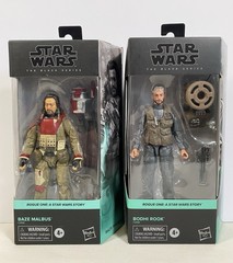 Star Wars Black Series BODHI ROOK & BAZE MALBUS Rogue One #05 06 6″ Figure Lot