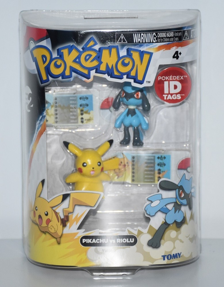 2013 TOMY POKEMON Black & White Basic Pikachu vs Riolu ACTION FIGURES BRAND NEW