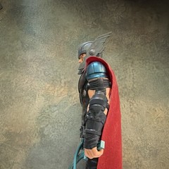 Thor Marvel Plastic/Fabric Action Figure Black Armor w/ Red Cape, Blue Sword
