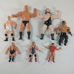 WWF – WWE – WRESTLERS ACTION FIGURES TOY LOT VINTAGE 1980’S Rubber And Plastic