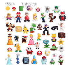 SUPER MARIO 48 PIECE FIGURE SET-UNBRANDED-NEXT DAY FREE SHIPPING