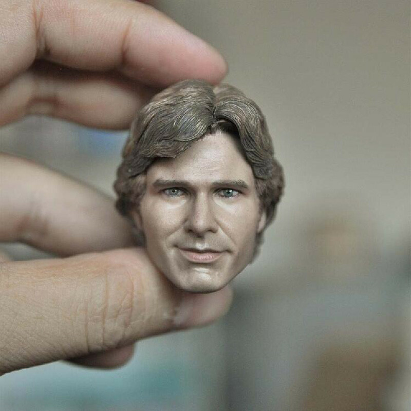 Delicate Painting 1/6 Star War Harrison Ford Han Solo Head Sculpt Fit 12″ Figure