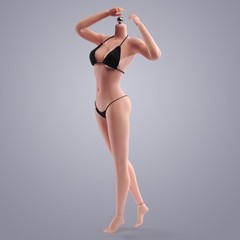 USA 1:6 Female Normal Skin Large Bust Breast 12in Flexible Seamless Figure Body