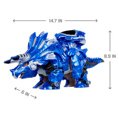 Armorsaurs Armor-Up Triceratops Dinosaur Cobalt Toy Figure with 7 Removable Armo