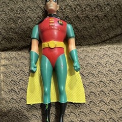 Batman Robin Action Figure w/ Cape Red/Green/Yellow/Black Plastic/Fabric
