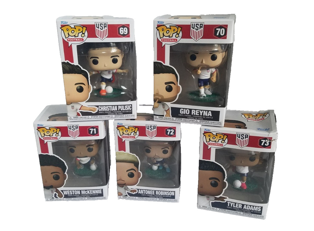 Funko POP! Football Soccer USA Fifa World Cup 2026 Lot 69-73 Pulisic Reyna Adams