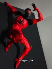 MESS TOYS Symbiote Spider-Man Red Suit 1/12 Action Figure Toys Collectible Model