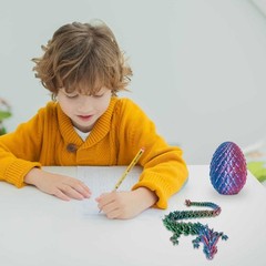3D Printed Dragon Egg with Dragon Full Articulated Dragon Modle JQ