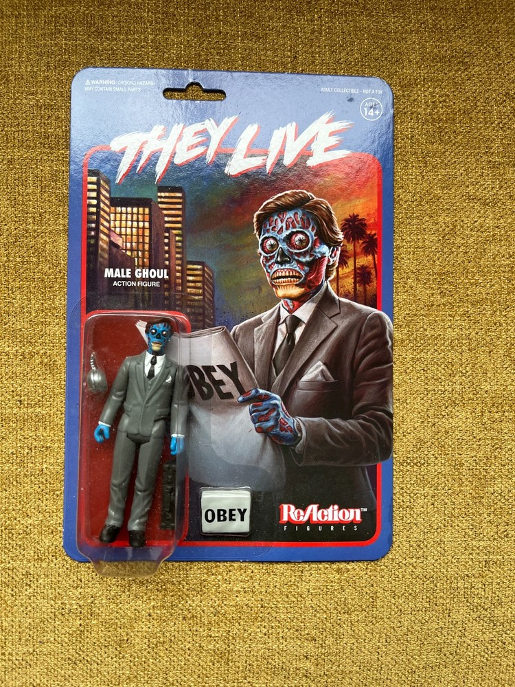 NEW Male Ghoul (Alien) OBEY Color THEY LIVE (1989) 3 3/4″ ReAction Figure Super7