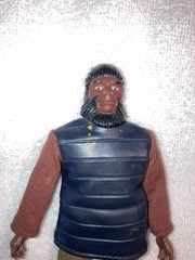 Vintage 1974 MEGO Planet Of The Apes POTA Soldier Apes Navy Blue Tunics Lot of 2