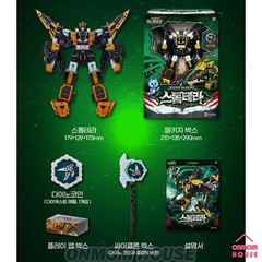 Miniforce Force Triga + Thunder Burning Storm Tidal Buster Robot Figure Set 6pc