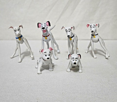 Just Toys Bend-Ems 101 Dalmatians lot of 6 bendy toys (with marks/wear)