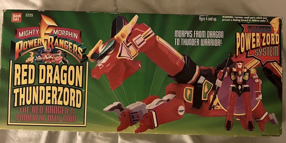 Power Rangers Red Dragon Thunderzord VTG 1994 Bandai # 2225 For Ages 4 And Up