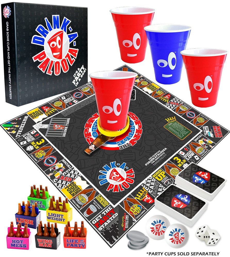 DRINK-A-PALOOZA Drinking Games and Board Games for Adults – Birthday Gifts for M