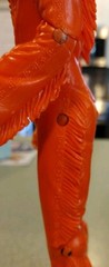 1975 Marx Johnny West JWA Orange Geronimo Figure in Good Condition