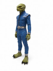 Reptilian Draco Alien Figurine 22cm Hand Painted Alpha Draconis Statue
